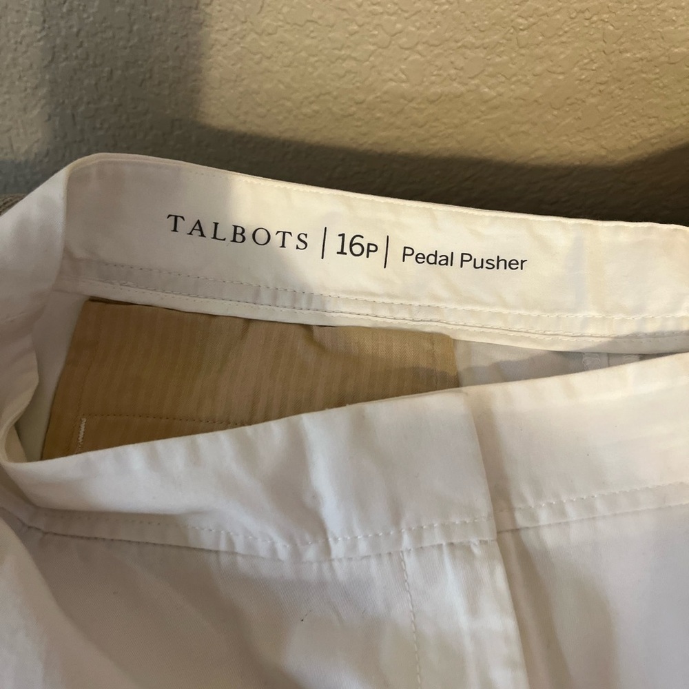 Talbots Cream Pedal Pusher Pants for women